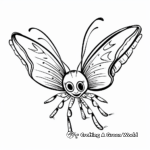 Simple Luna Moth Coloring Pages for Young Children 4