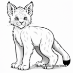 Simple Lynx Cub Coloring Pages for Children 3