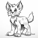 Simple Lynx Cub Coloring Pages for Children 4