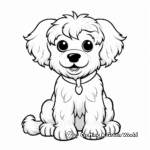 Simple Maltipoo Coloring Pages for Children 1