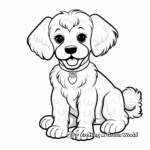 Simple Maltipoo Coloring Pages for Children 3