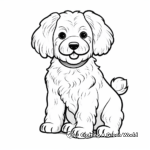 Simple Maltipoo Coloring Pages for Children 4