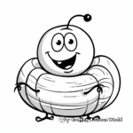 Simple Mealworm Coloring Pages for Children 2