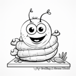 Simple Mealworm Coloring Pages for Children 3
