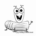 Simple Mealworm Coloring Pages for Children 4
