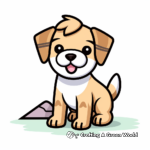 Simple Minecraft Puppy Coloring Pages for Toddlers 3