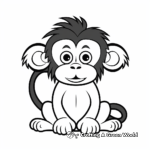 Simple Monkey Coloring Pages 2
