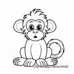 Simple Monkey Coloring Pages 4