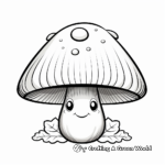 Simple Mushroom Frog Coloring Pages for Children 2