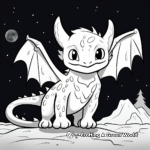 Simple Night Fury Coloring Pages for Children 1