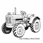 Simple Old Tractor Coloring Pages for Children 2