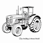 Simple Old Tractor Coloring Pages for Children 4