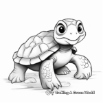Simple Painted Turtle Coloring Pages for Beginners 1