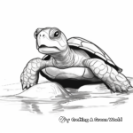 Simple Painted Turtle Coloring Pages for Beginners 3