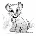 Simple Panther Cub Coloring Pages for Children 2
