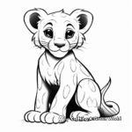 Simple Panther Cub Coloring Pages for Children 3