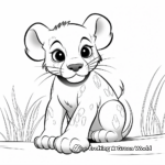 Simple Panther Cub Coloring Pages for Children 4
