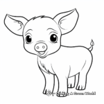Simple Piglet Coloring Pages for Toddlers 4