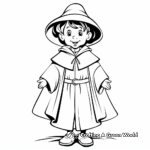 Simple Pilgrim Coloring Pages for Young Children 1