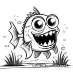 Simple Piranha Coloring Pages for Children 3