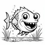 Simple Piranha Coloring Pages for Children 4
