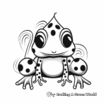 Simple Poison Dart Frog Coloring Pages for Children 1