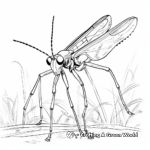 Simple Praying Mantis Coloring Pages for Young Kids 2