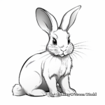 Simple Rabbit Coloring Pages for Beginners 1