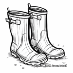 Simple Rain Boot Coloring Pages for Children 4