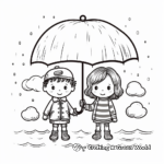 Simple Rain Clouds Coloring Pages for Children 3