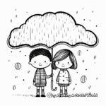 Simple Rain Clouds Coloring Pages for Children 4