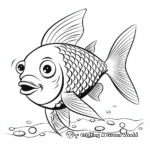 Simple Rainbow Fish Coloring Sheets for Beginners 1