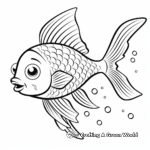 Simple Rainbow Fish Coloring Sheets for Beginners 2