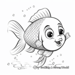 Simple Rainbow Fish Coloring Sheets for Beginners 3