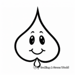 Simple Raindrop Outline Coloring Pages for Preschoolers 2