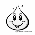 Simple Raindrop Outline Coloring Pages for Preschoolers 3
