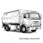 Simple Recycling Truck Coloring Pages for Kids 1