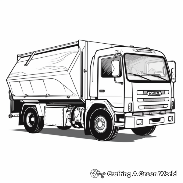 Recycling Truck Coloring Pages - Free &amp; Printable!