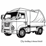 Simple Recycling Truck Coloring Pages for Kids 3