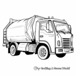 Simple Recycling Truck Coloring Pages for Kids 4