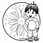 Simple Sand Dollar Coloring Pages for Children 1