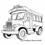 Simple School Bus Coloring Pages for Toddlers 2