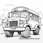 Simple School Bus Coloring Pages for Toddlers 3