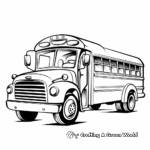 Simple School Bus Coloring Pages for Toddlers 4