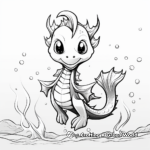 Simple Sea Dragon Hatchling Coloring Pages for Children 2