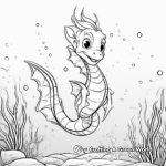 Simple Sea Dragon Hatchling Coloring Pages for Children 4