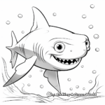 Simple Shark Coloring Pages for Kids 1