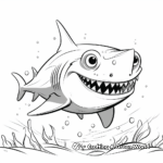Simple Shark Coloring Pages for Kids 2