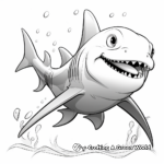 Simple Shark Coloring Pages for Kids 4