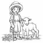 Simple Shepherd Coloring Pages for Kids 3